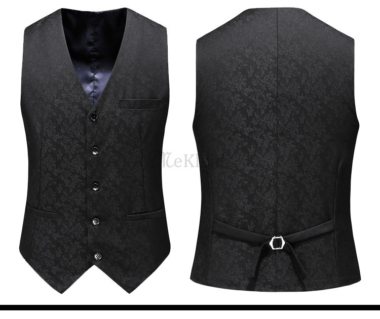 Anzüge Set 3 Stücke Klassische Herren Schwarz Blazer Herren Anzug