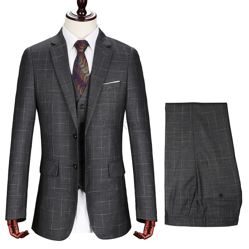 Mens Männer Kleidung Casual Smart Slim Fit Männlichen Anzug 3 Stück - Bild 2