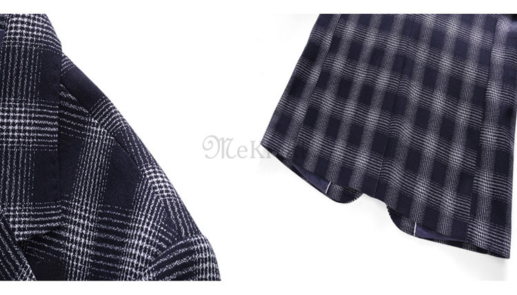 Anzüge Elegante Hochzeit Smoking Neueste Plaid 3 Stück