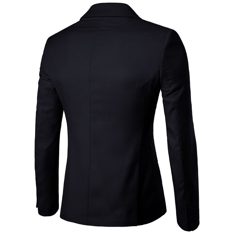 Zugeknöpft Männer Casual Business Anzug Blazer Jacke Mantel Männer Einfarbig Mode Neue