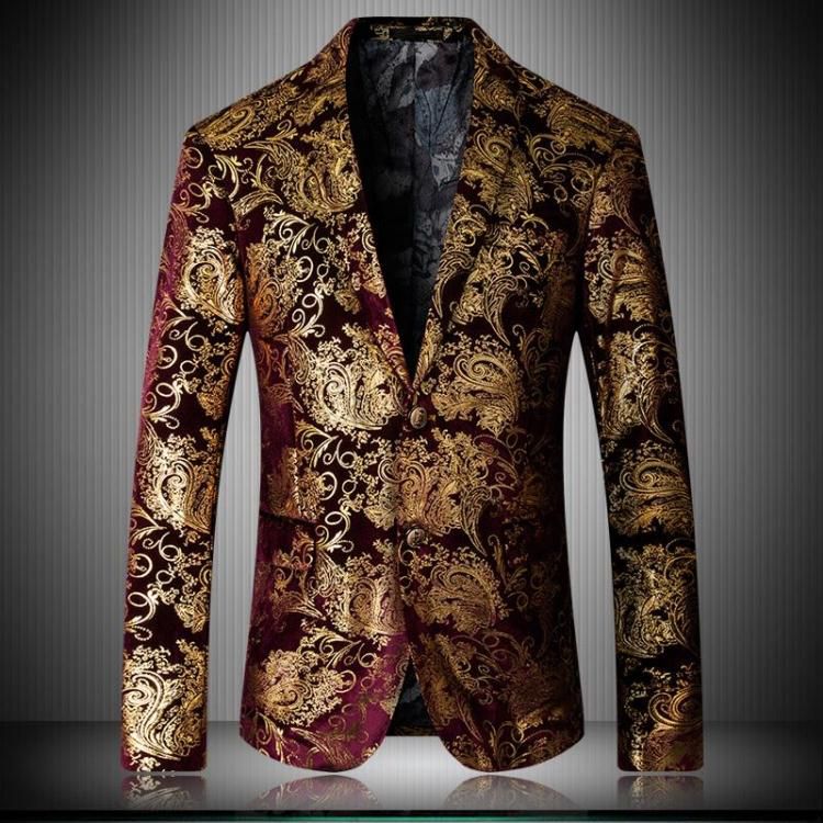 Blazer Jacke Anzug Mantel Mode Drucken Anzug Blume
