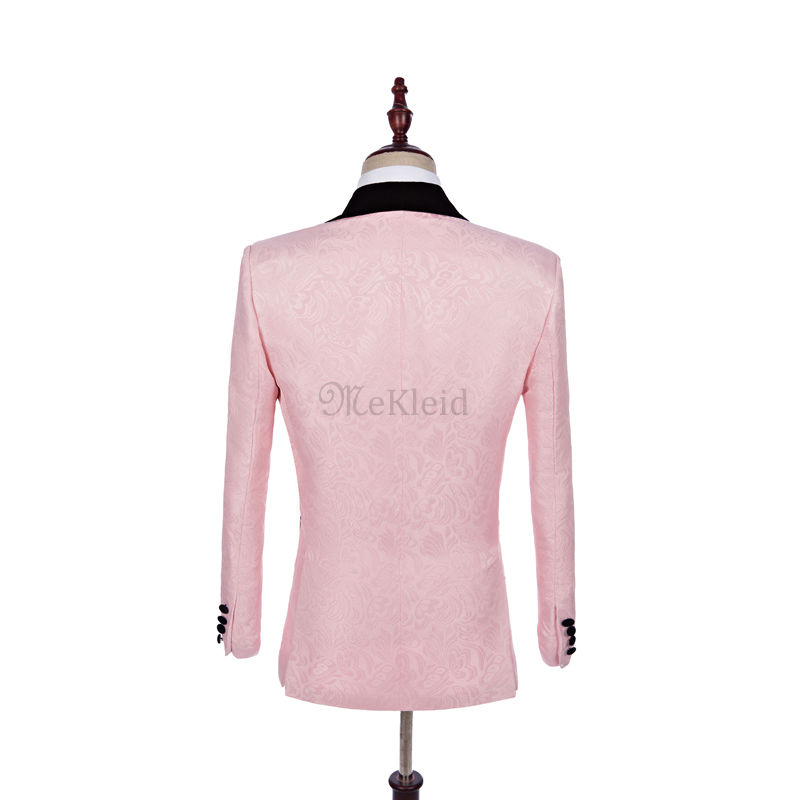 Anzug Bräutigam Smoking Rosa Größe S-5xl Kleid Herren Anzüge 3 Stück - Bild 3