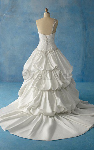 Halle Duchesse-Linie Bodenlanges Elegantes Brautkleid mit Einem Schulter