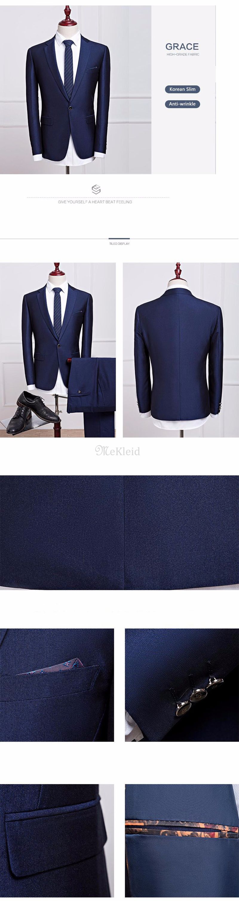 Bräutigam Hochzeit Dünne Klage Blazer Kleid Business Casual Groomsman