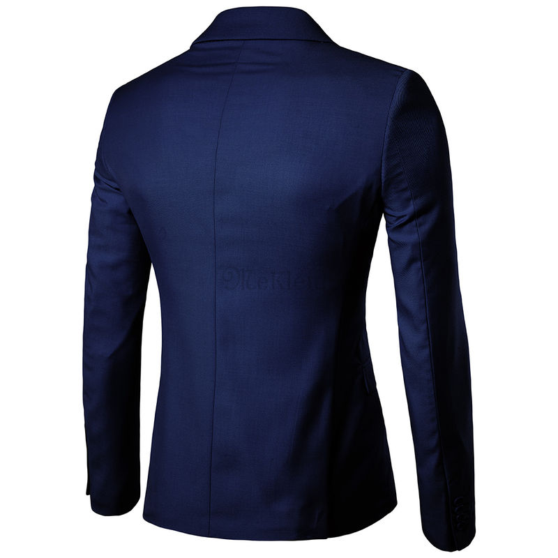 Zugeknöpft Männer Casual Business Anzug Blazer Jacke Mantel Männer Einfarbig Mode Neue