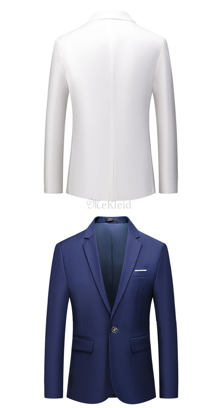 Mann Smart Einzigen Taste Blazer Slim Fit Büroarbeit Business Event