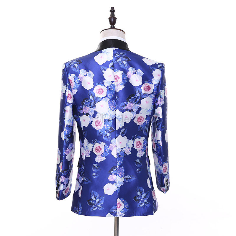 Floral Blazer Koreanische Terno Slim Fit Hochzeit Kleidung